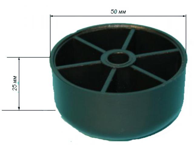 Опора мебельная №2 h=25мм D=50