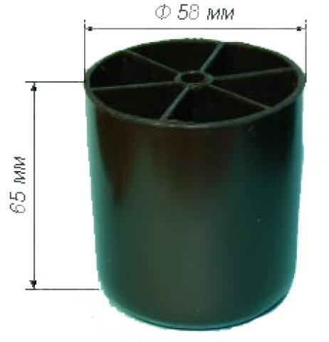 Опора мебельная №6 Н=65мм, D=50